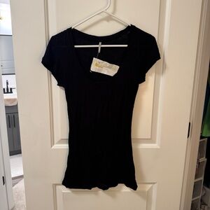 NWT Tresics Scoop Neck Tee Black Size S